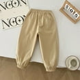thumbnail image 4 of HXWCHs Boys Active Wear Summer Casual Cargo Sweatpants For Sports Loose Fit Fashion Trousers 3-4 Years Khaki, 4 of 5