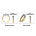 thumbnail image 4 of Central Diamond Center Straight Bar Style CZ 3 Stone Ring 2.50ctw - 10k Yellow Gold - Size 7, 4 of 6