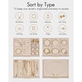 thumbnail image 4 of Jewelry Box Vlando organizador con tapa de vidrio de 4 capas para mujer, 4 of 7