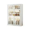 thumbnail image 1 of QualitChoice Armoire de Rangement de Salle de Bain Améliorée pour Grands Espaces avec Porte Rabattable Résistante à la Rouille et à la Saleté Facile à Installer Blanc Trois Couches, 1 of 6