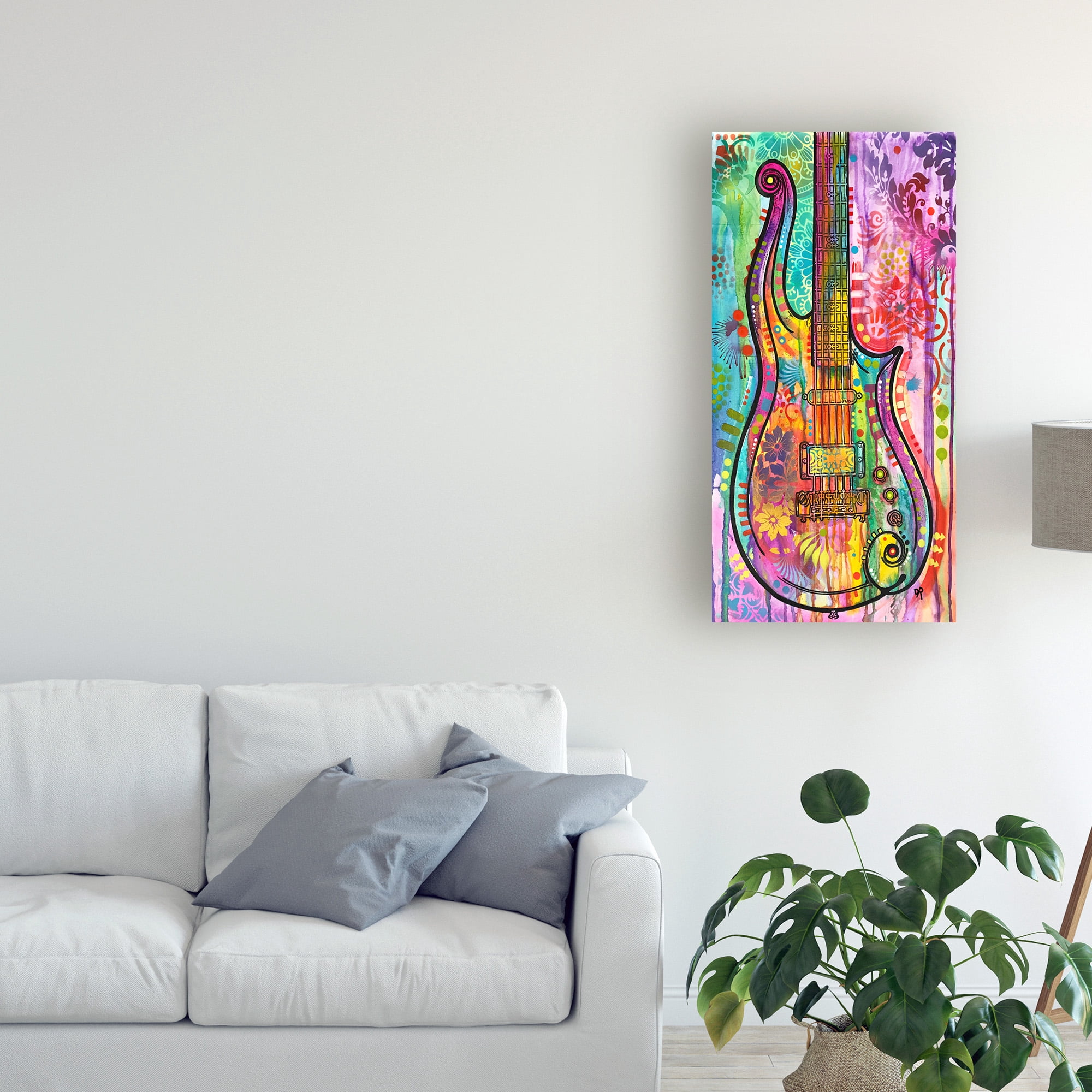 Trademark Fine Art 'Prince Cloud Guitar' Canvas Art by Dean Russo