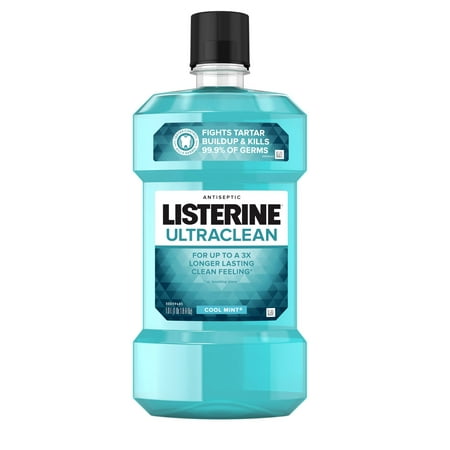 Listerine Ultraclean Antiseptic Gingivitis Mouthwash, Cool Mint, 1 L