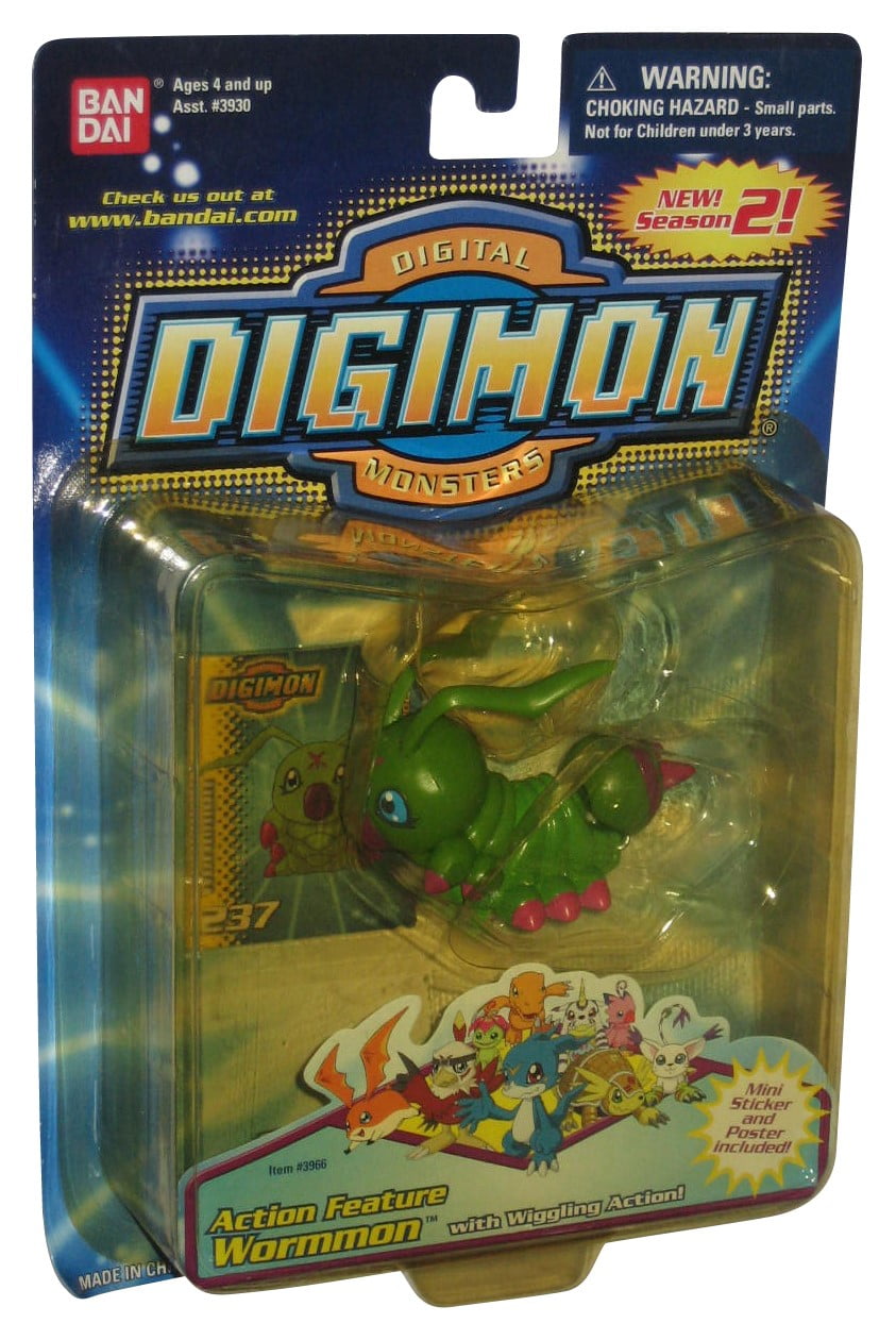 Buy Digimon Action Feature Wormmon Bandai Figure w/ Wiggling Action