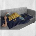 thumbnail image 6 of Animal Soft Flannel Fleece Throw Blanket, I Love Yoga Theme Cartoon Cat Exercise Mat Lotus Position, Cozy Plush for Indoor and Outdoor Use, 60" x 80", Pale Blue Dark Blue, by Ambesonne, 6 of 6