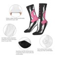 thumbnail image 3 of Logiee Ribbon Breast Cancer Awareness Print Adult Socks for Men & Women,Calf Socks, Ankle Socks,Boots Socks,Breathable Casual Sock,Unisex Crew Socks, 3 of 6