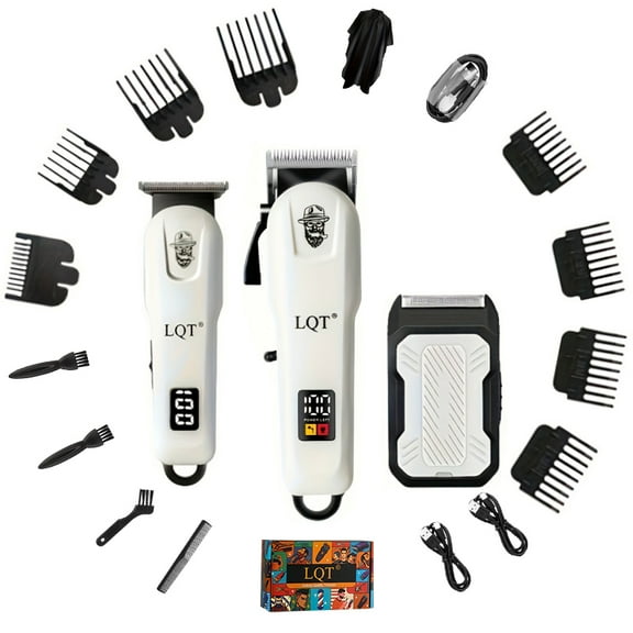 Hair Clippers for Men, Professional Barber Clippers and Trimmer Set, Mens Cordless Clipper, 3 pcs setHair Cutting Kit for Men