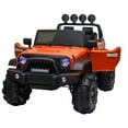 thumbnail image 1 of TOBBI 12V Electric Battery-Powered Open Top SUV Ride On Toy Vehicle, Orange, 1 of 1