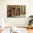 thumbnail image 3 of Elephant Stock Mediterranean Old Town Wall Art - Horizontal Canvas Wall Art - Living Room Wall Decor - City Canvas - Beige And Brown Decor - 12" x 8", 3 of 8