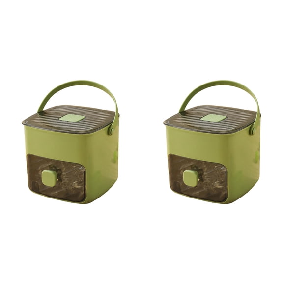 2PCS Household Layer Ice with Drawer Portable Push Type Ice Maker for Effortless Storage Home Decor