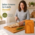 thumbnail image 2 of 3-Piece Wooden Cutting Board Set with Juice Grooves, Mango Wood Chopping Boards for Kitchen Prep and Charcuterie Serving, Eco Friendly Multi Size Cutting Boards with Built-in Handles (Natural), 2 of 9