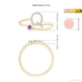 thumbnail image 4 of ANGARA Natural Capital "Q" Diamond Initial Ring with Bezel-Set Amethyst in 14K Yellow Gold for Women (Size-2.5mm) | February Birthstone, Anniversary, Jewelry Gift for Women | Natural Amethyst Ring, 4 of 8