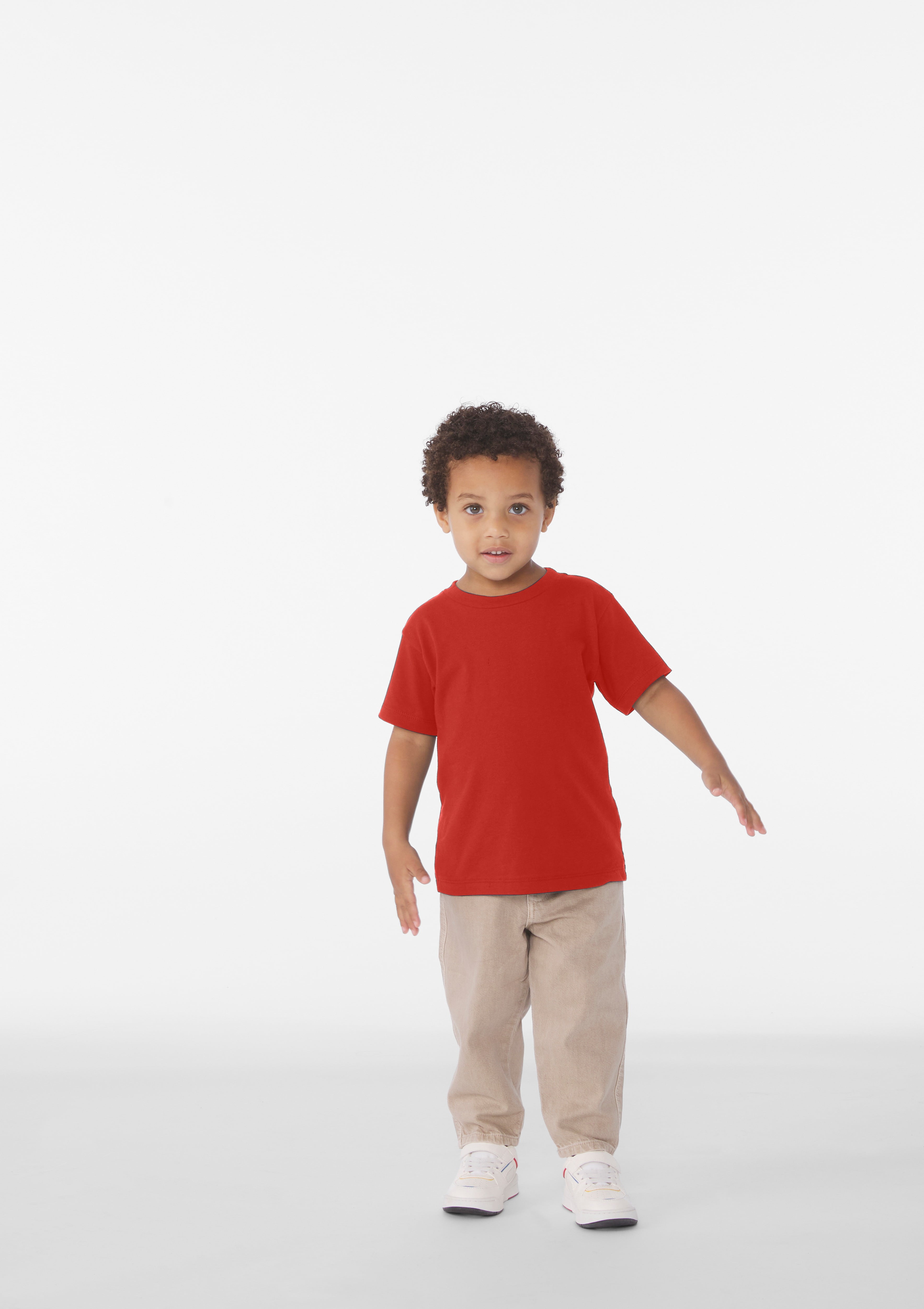 BELLA+CANVAS Toddler Short Sleeve Personalized T-Shirt, Create your own Designs, Red, 4T, Unisex