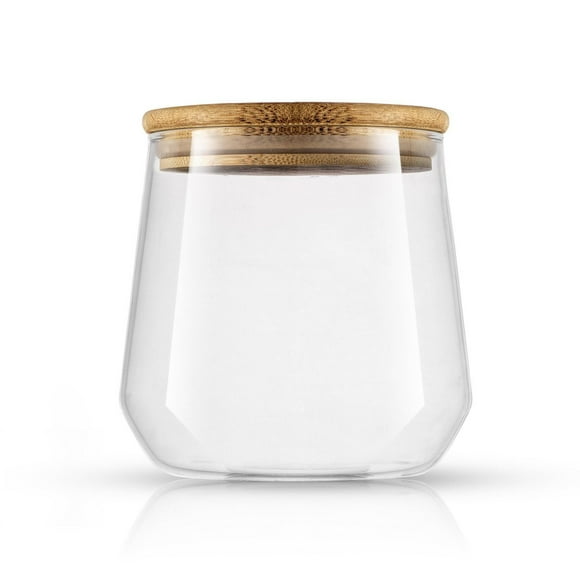 Grand Pot à Biscuits en Verre avec Couvercle en Bambou de JoyFul - 31 oz