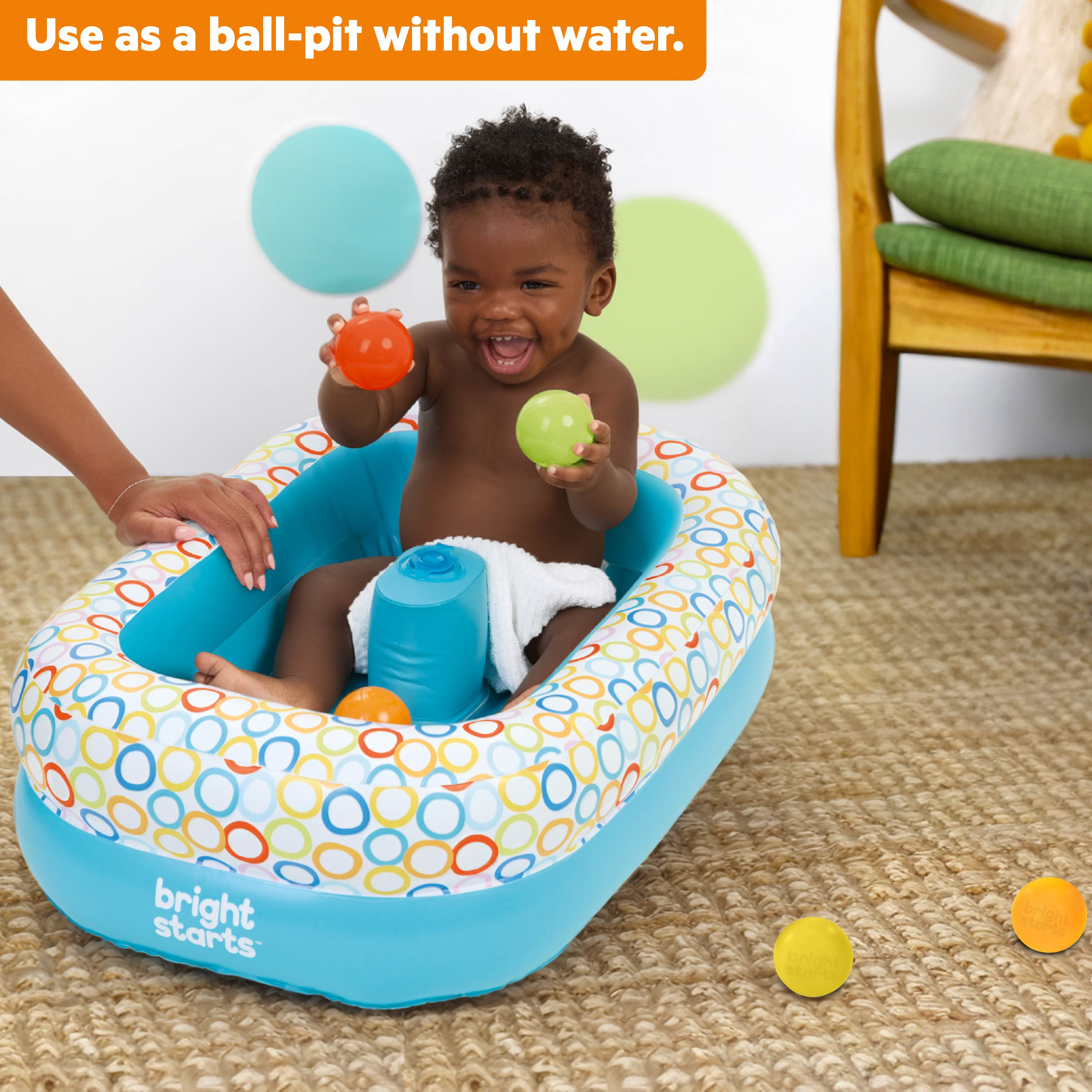 Bright Starts Bathe & Giggle 2-in-1 Inflatable Tub and Ball Pit photo 3