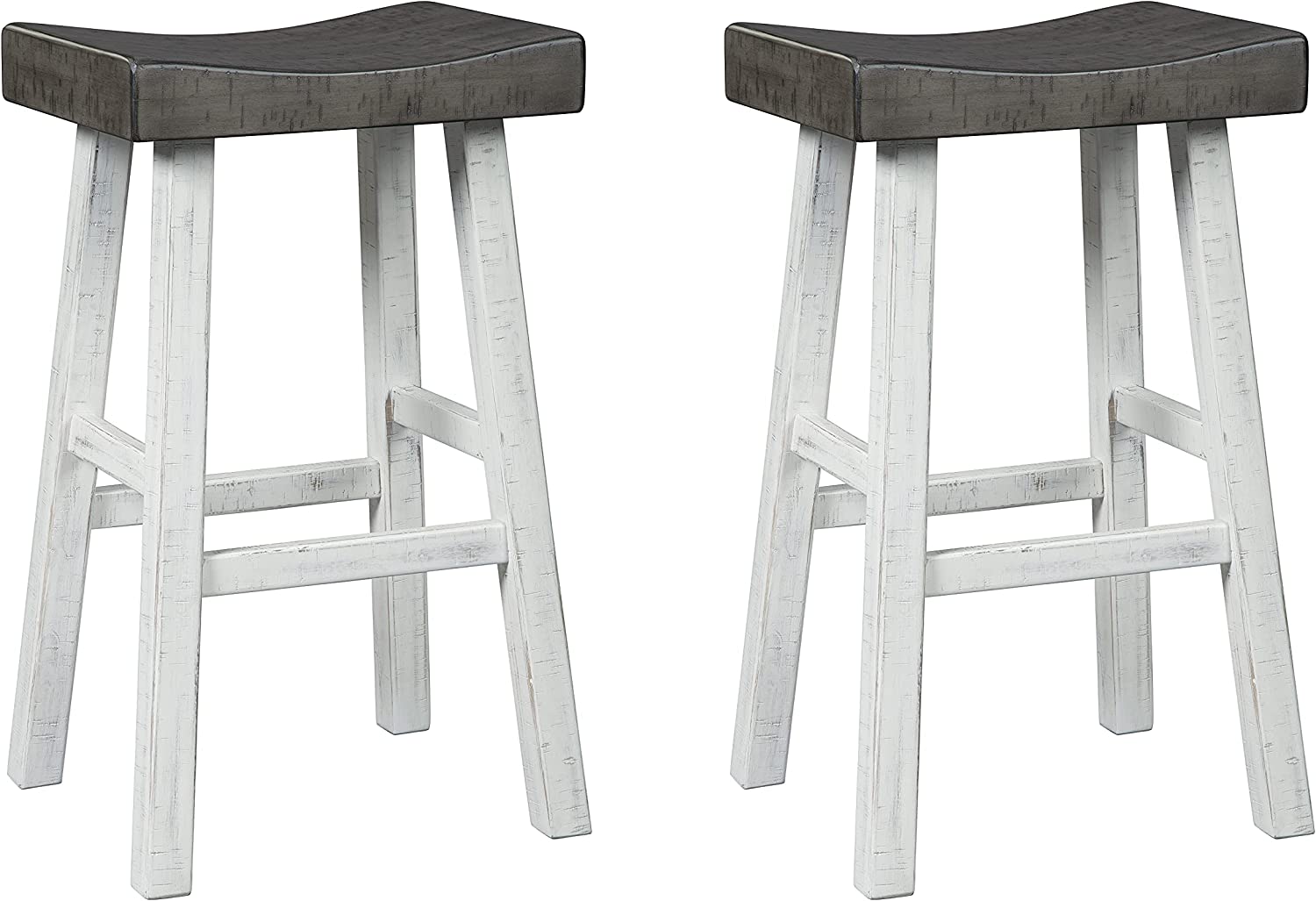 bafwm Glosco Farmhouse 25.5" Counter Height Saddle Barstool 2 Count Two