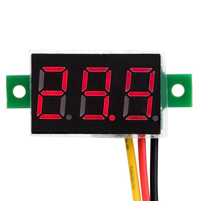 Voltímetro digital, voltímetro digital de 0,36 pulgadas, tres voltímetros, medidor de voltaje, respuesta rápida