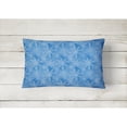thumbnail image 2 of Carolines Treasures BB7576PW1216 Watercolor Dark Blue Winter Snowflakes Canvas Fabric Decorative Pillow  12H x16W, 2 of 3