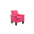 thumbnail image 3 of Upholstered Accent Chairs, Comfy Sofa Chair with Armrests and High Backrest, Linen fabric Armchair for Reading Living Room Bedroom Office Waiting Room, Easy Assemble, Pink, 3 of 7