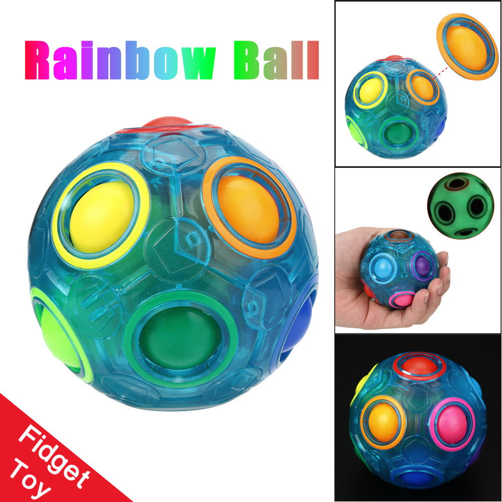 Details about   Luminous Fidget Ball Rainbow Puzzle  Cube Toy Autism Stress Relief
