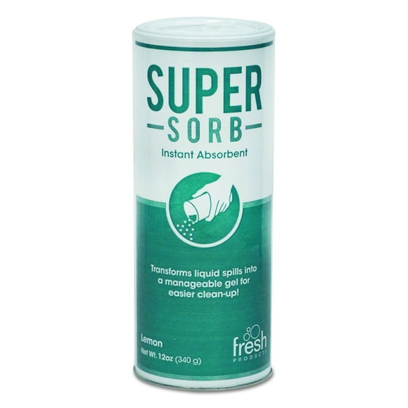 Produits Frais 614Ssbx Super-Ssorb Poudre Absorbante Anti-Débordement Parfum Citron 12 Oz. Shaker Boîte de 6 (Frs614Ssbx)