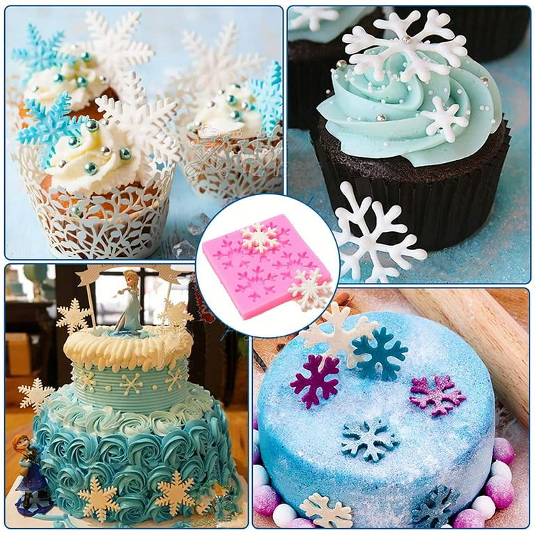  Hollow Snowflake Silicone Mold Chocolate Candy Fondant Mold 3D  Embossing Silicone Mold Cake Fondant Silicone Mold Clay Mould for Cupcake  Top Sugar Craft Cake Decoration (A_9.80x3.84x0.12inch) : Home & Kitchen