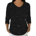 thumbnail image 5 of Sweaters for Women Winter V Neck Real Sequin Glitter Knitted Womens Clothes, 5 of 7