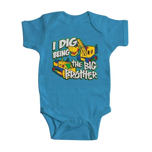 Body "I Dig Being the Big Brother" pour Tout-Petit - Turquoise - 24 Mois