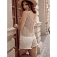 thumbnail image 2 of Womens Vest V-Neck Loose Fit Casual Outerwear Knitted Top Apricot L, 2 of 3