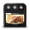 black, variant on PlumChef 12.5 Quart 4 Slices Air Fryer Convection Toaster Oven, 1500W ,5 Pre-set Menus, 7 in 1 Multifunction with Roast, Bake, Grill, Broil, Toast, Dehydrate, Defrost, Stainless Steel, Black