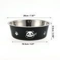 thumbnail image 2 of Unique Bargains 1 Pc Non-Skid Extra Large Dog Bowl Panda Pattern for Indoor and Outdoor Pink Stainless Steel Plastic Black, 2 of 4