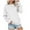 White, variant on Jsaierl Women's Sweatshirts Funny Solid Color Sweatshirts Crewneck Casual Sweater Tops Trendy Long Sleeve Shirts Womens Sweatshirts Under $10