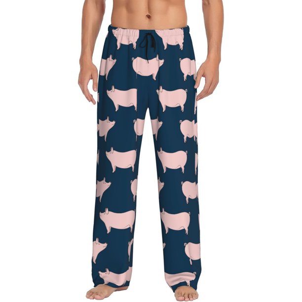 Balery Pig 1 Pantalones de pijama para hombre, pijama ultraligero, pantalón de descanso-3X-Large