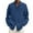 Blue, variant on KDFJPTH Shirts For Men Summer Cotton Linen Solid Loose Turn Down Collar Long Sleeve Male Top Khaki XXXXL