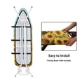 thumbnail image 4 of HELLHERO Sunflower and Sloth Ironing Board Cover Hook and Loop Fastener Polyester Fabric Elastic Edge 15x54 Inch, 4 of 5
