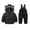 D245/Black, variant on Afdoent Fashion Clothing Sets Winter Thermal Snowsuit For Toddlers Girls Insulated Padded Overalls With Jacket Warm Cozy Outfit For Baby Cold Weather Play 2-3 Years