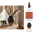 thumbnail image 5 of Decorative Terracotta Vase for Living Room Decor - Stylish Home Decor Accent for Bedroom, Office Spaces, or Table Centerpiece - Casual Flower Vase for Hallway Styling or House Decor - 11", Brown, 5 of 12