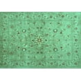thumbnail image 1 of Ahgly Company Machine Washable Indoor Rectangle Abstract Turquoise Blue Contemporary Area Rugs, 4' x 6', 1 of 4