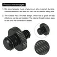 thumbnail image 4 of Mic Stand Adapter 3/8-16 Male to 1/4-20 Male Screw Thread Adapter for Microphone Tripod Stand Black 2 Pcs, 4 of 6