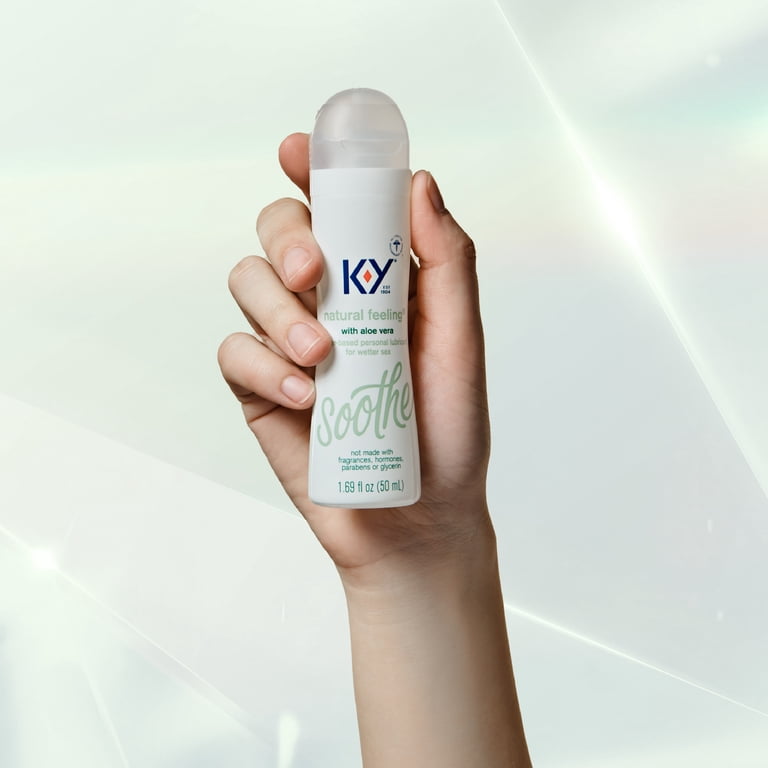 K-Y Natural Feeling Lube with Aloe Vera, Water Based Personal Lubricant For  Sexual Wellness, 1.69 fl oz