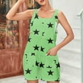 thumbnail image 2 of BLVB Summer Rompers for Women Sleeveless Adjustable Knot Straps Loose Shorts Jumpsuits Beach Overalls with Pockets, 2 of 7