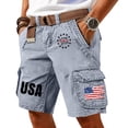 thumbnail image 2 of GrmtClth Independence Day Cargo Shorts for Men Patriotic 1776-2026 Summer Short Casual Multi-Pocket Pants Fashion Outdoor Short Trouser Light Gray L, 2 of 4