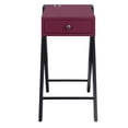 thumbnail image 2 of Wooden Frame Side Table with X Shaped Legs and 1 Drawer, Purple and Black - Saltoro Sherpi, 2 of 6