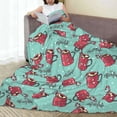 thumbnail image 6 of Salouo Snowflake Hot Cocoa Print Bed Blankets,Flannel Blanket Comfortable Air Conditioning Blanket Lightweight Blanket for Sofa Bed Travel & Couch -50"x40", 6 of 8