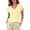 C224/Yellow1022, variant on Rggeeun Women's Tee Shirts Solid Color V Neck Short Sleeve Loose Fit Soft Breathable for Summer Party Comfort Tees,Yellow,Xl
