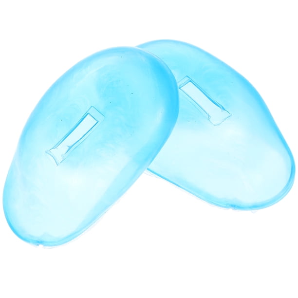 protectores auditivos de silicona para teñir el cabello en peluquería (1 par, azul)