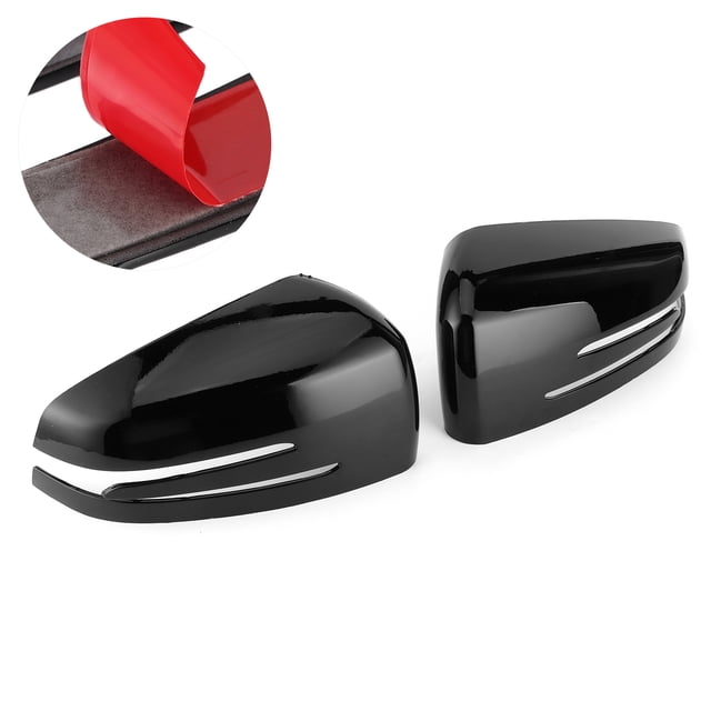 Greensen 2pcs Side Rearview Mirror Cover Decorative Trim Cap Fit For Benz A B C E CLS CLA GLA Car Accessories