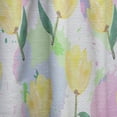 thumbnail image 4 of Designart 'Flowers With Floral Pattern' Mid-Century Modern Curtain Panel, 4 of 5