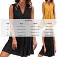 thumbnail image 3 of Noric Women's Cotton Sleeveless V Neck Tiered Mini Dresses Casual Solid Color Ruffle Hem Summer Dresses, 3 of 8