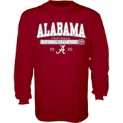 Blue Mens Alabama Crimson Tide National Champs Long Sleeve T Shirt 2020-2021 Bold