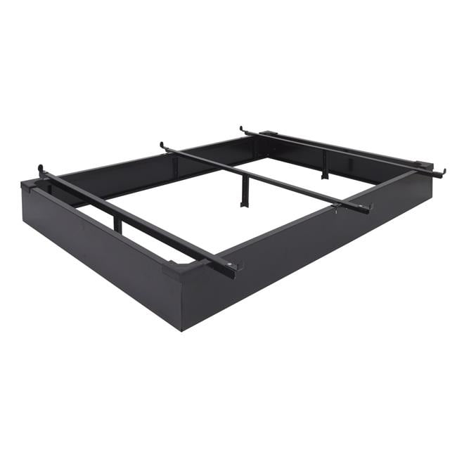 Glenwillow Home B75MB50 Metal Bed Frame & Bed Base Queen Size Black